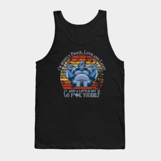 I'm Mostly Peace Love And Light - Yoga Retro Vintage Tank Top
